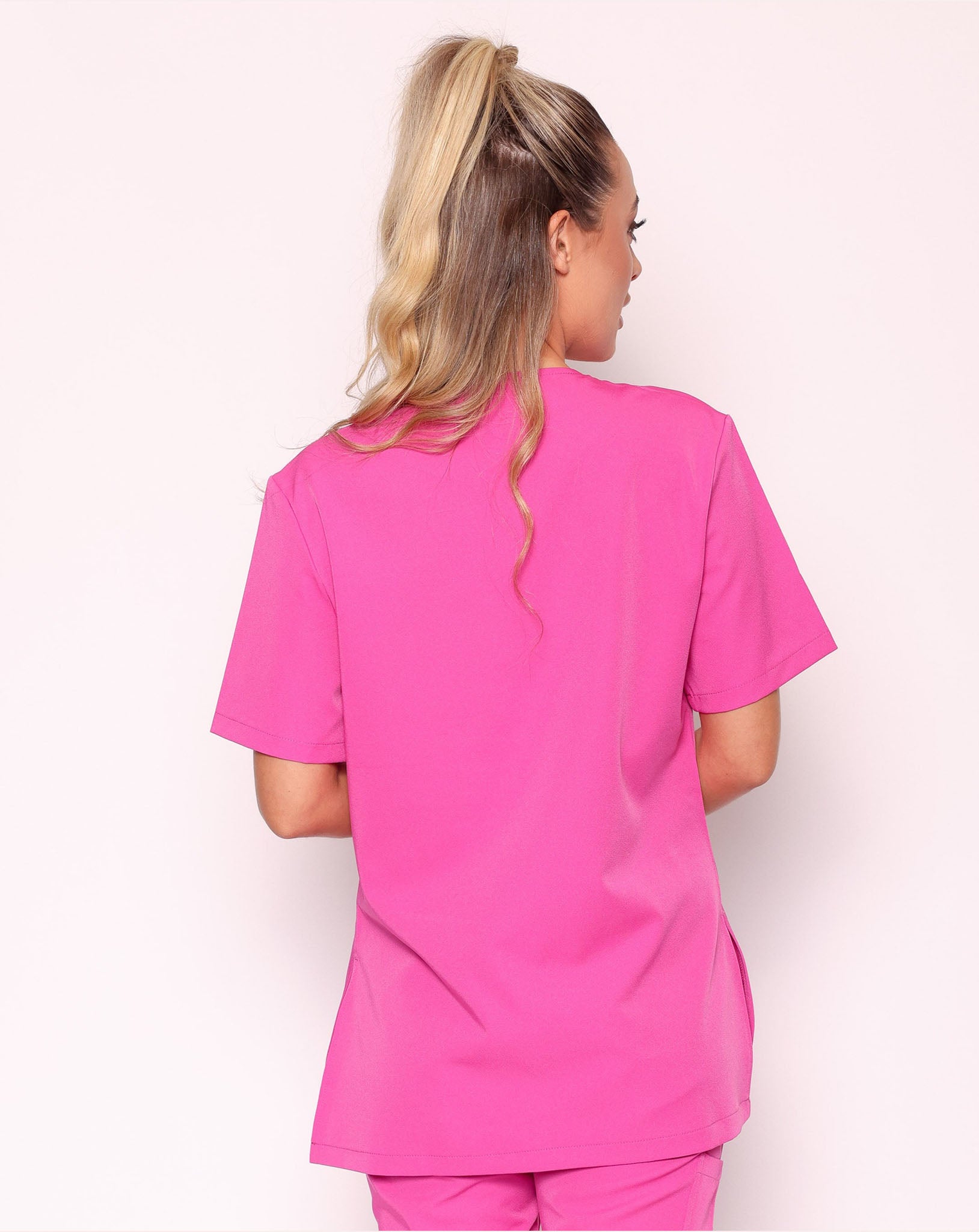 Purity Scrub Top - Hot Pink