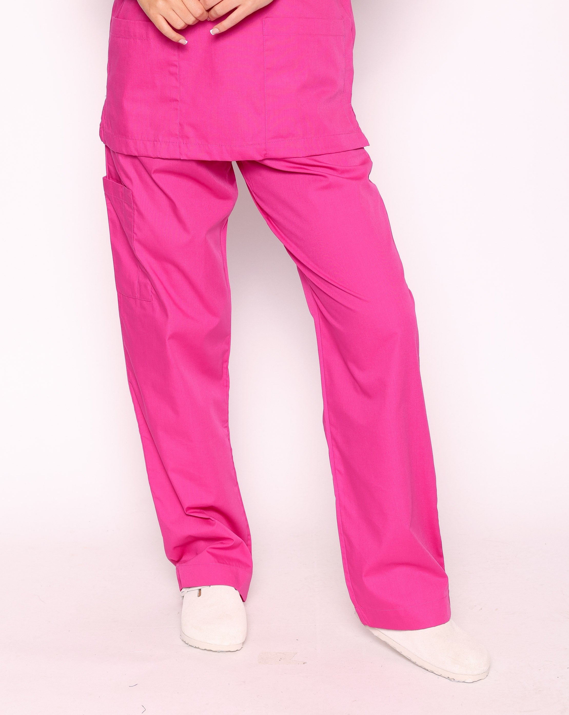 Newbury Unisex Drawstring Scrub Trousers - Classic Pink