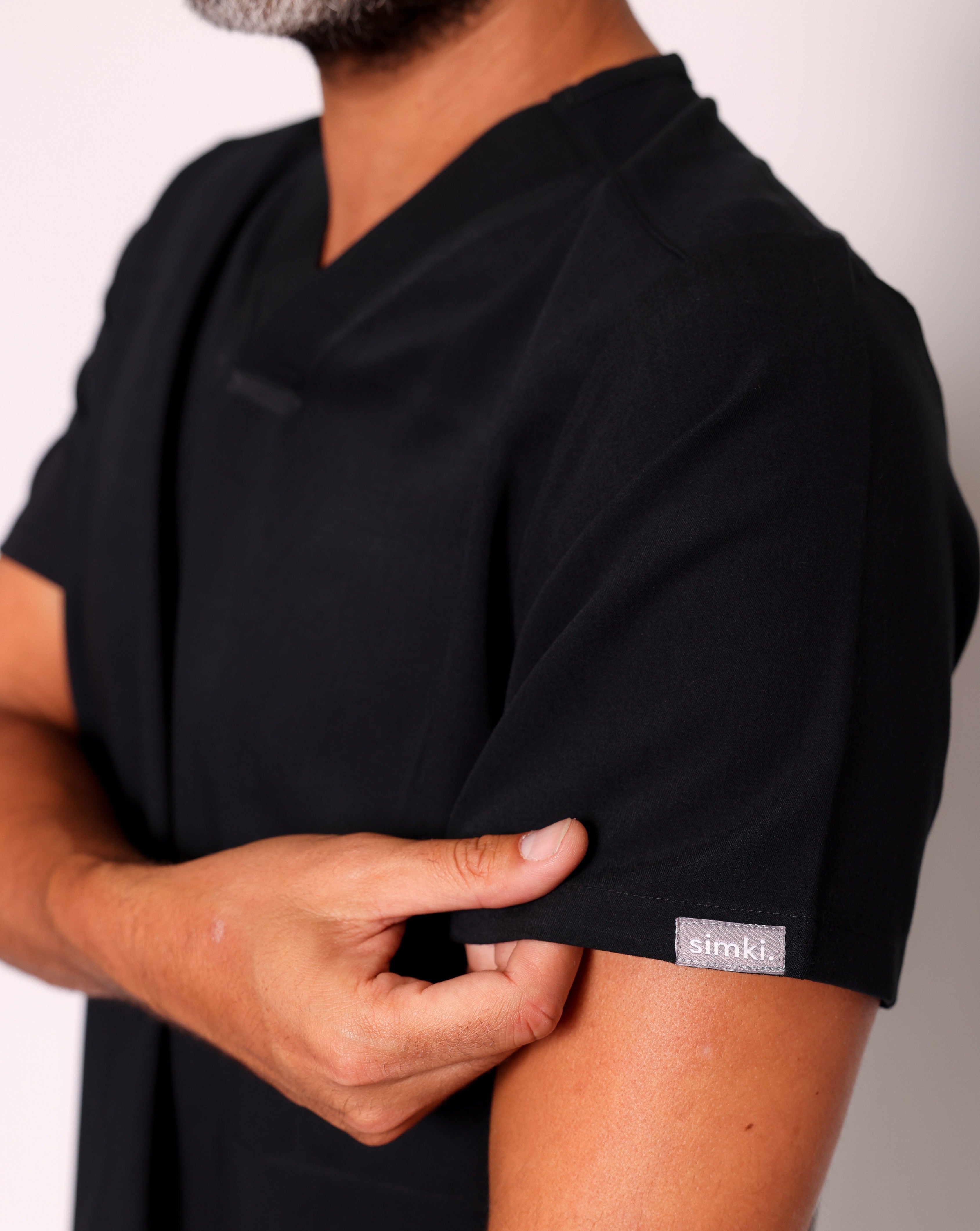 Oscar Scrub Top - Black