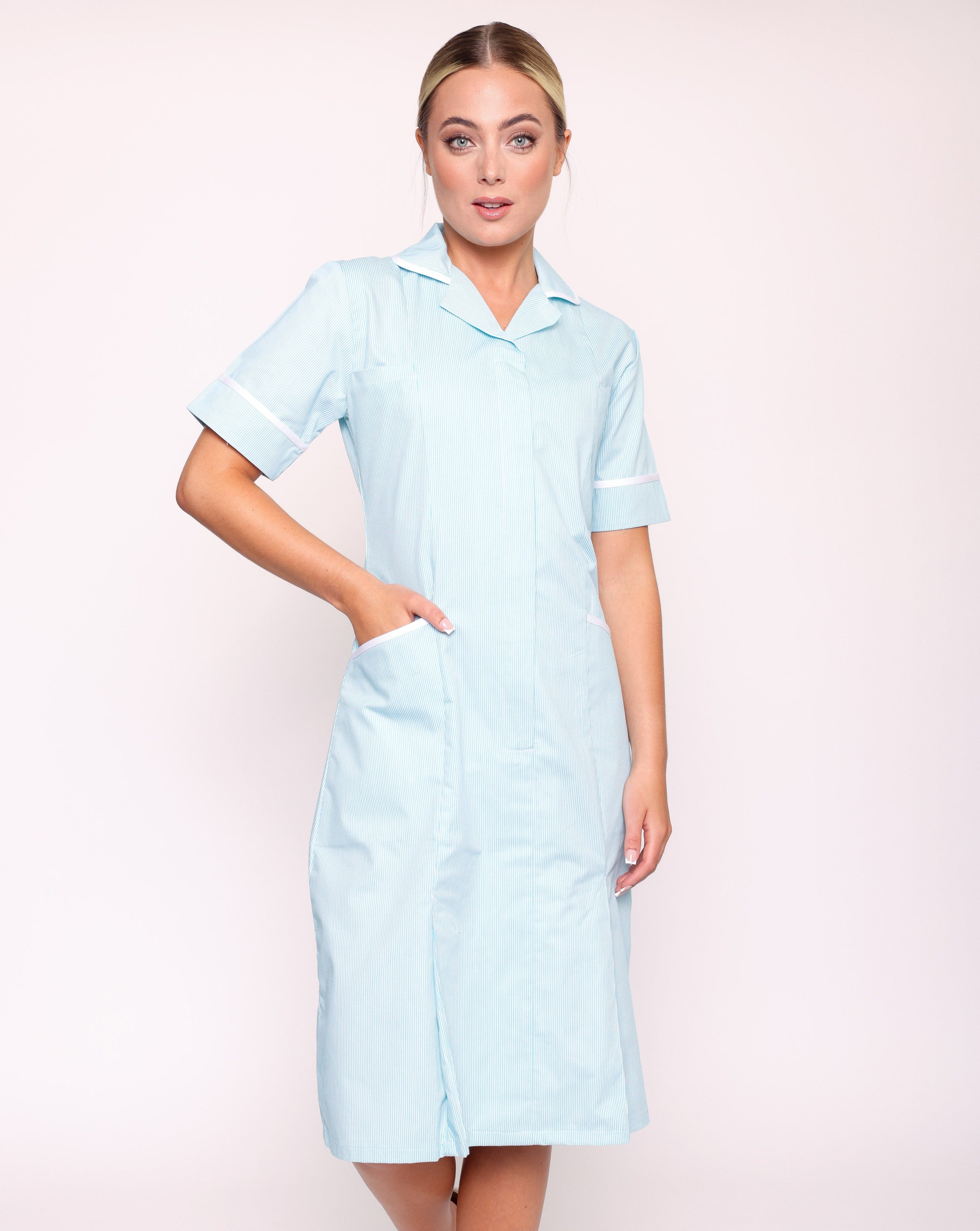 Hartford Classic Healthcare Dress - Green / White Stripe