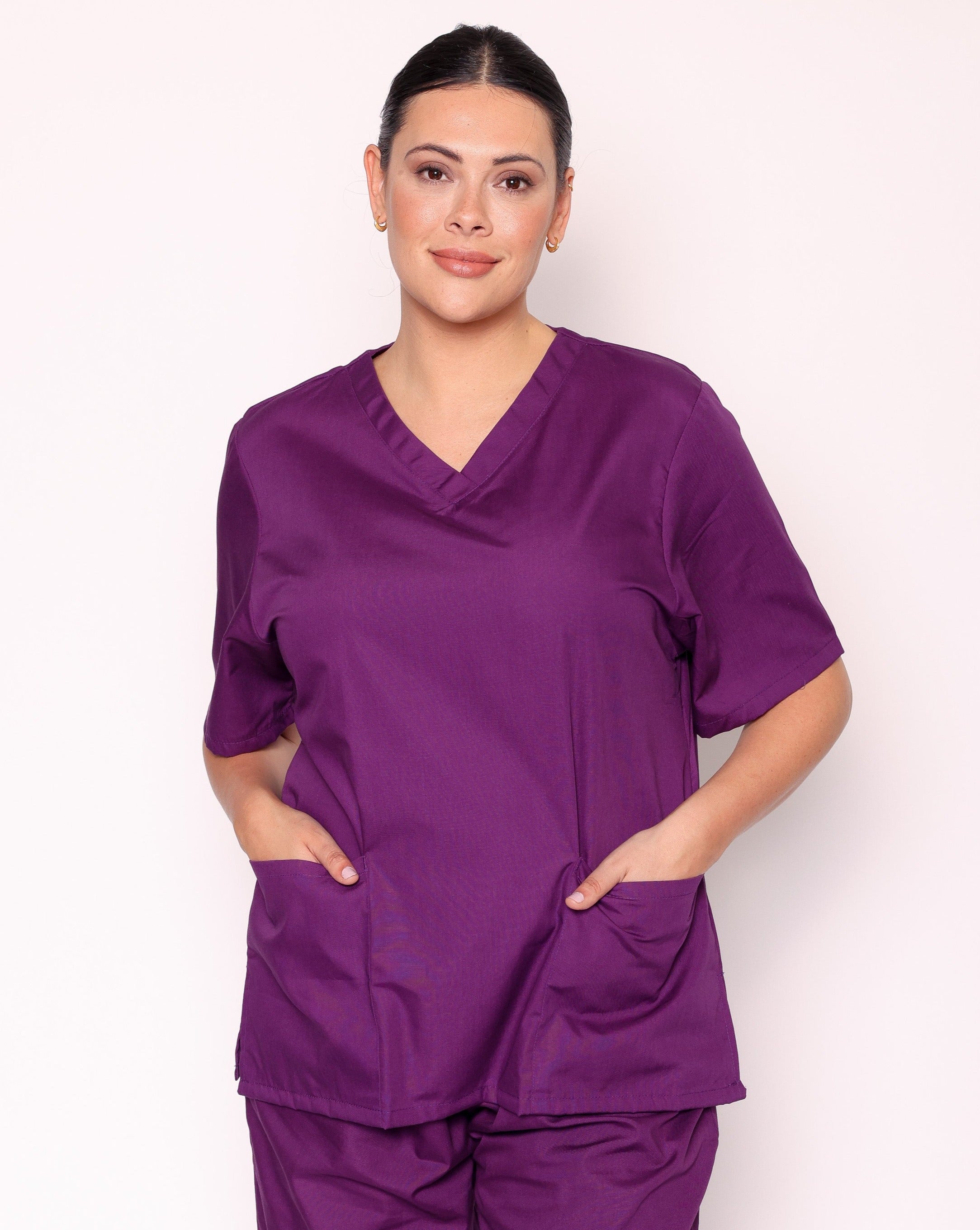 Women's Lightweight Scrub Tunic - Amethyst Purple