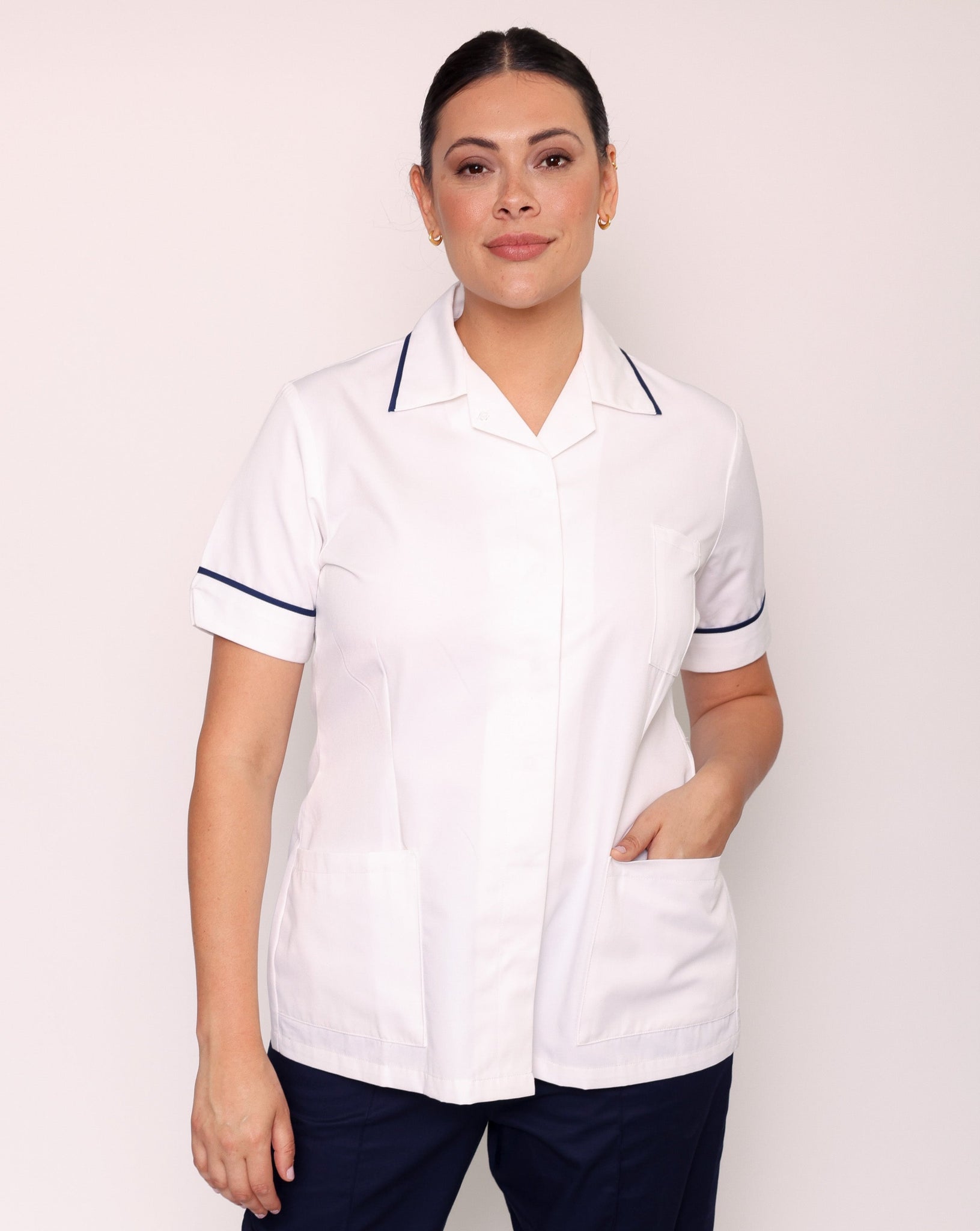 Eliza Revere Collar Healthcare Tunic –, 43% OFF